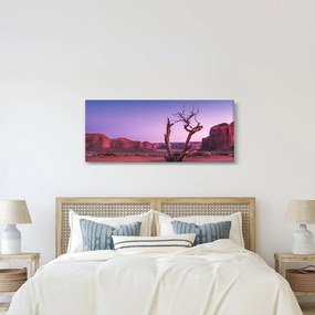 Tablou u copaci lângă pietrile roșii (120x50 cm)