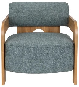 Fotoliu albastru prăfuit cu tapițerie din țesătură bouclé Oolong – Zuiver