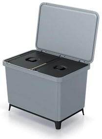 Coș de gunoi, 2 x 23 l, gri