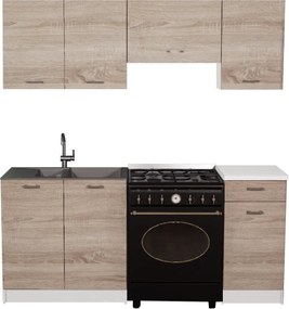 Mobilier de bucătărie 1,8 m, stejar sonoma/alb, APART NEW