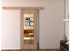 Expedo Ușă glisantă cu oglindă LIVELLO I + amortizor, 106x205, alb