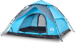 vidaXL Cort de camping cupolă 5 persoane, setare rapidă, albastru