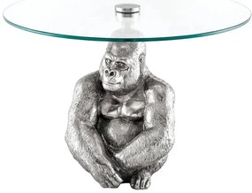 Masuta auxiliara design unicat Kong 60cm, argintiu A-45435 VC