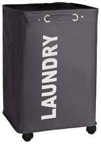 Cos de rufe Wenko Quadro, 4 roti,  79 L, Negru