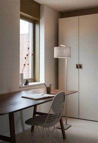 Lampa de podea Boston metal sand abajur in inchis
