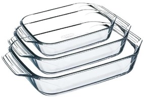 Set de 3 tăvi PYREX 2/3/4 L