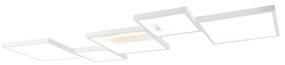 Plafoniera albă cu LED 3 trepte reglabilă 5 lumini - Lejo