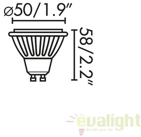 BEC GU10 LED 8W 4000K negru 17325