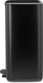 Coș de gunoi negru mat cu pedală din oțel 30 l Bo – Brabantia