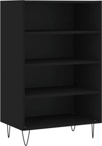 vidaXL Dulap înalt, negru, 57x35x90 cm, lemn compozit