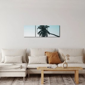Tablou - Palmier la Bali (cu ceas) (90x30 cm)
