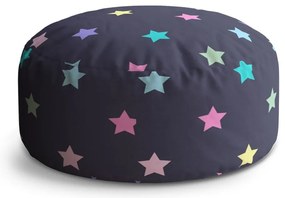 Taburet Circle stele pe albastru, colorat