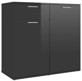 805777 vidaXL Servantă, negru extralucios, 80x36x75 cm, PAL