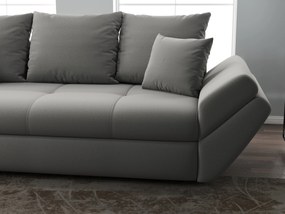 Canapea extensibilă dumonde cu ladă de depozitare si sezut confortabil din spuma high-density, Loana Royal Grey 250x100 cm