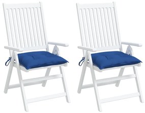 Perne de scaun, 2 buc., albastru, 40 x 40 x 7 cm, textil 2, Albastru, 40 x 40 x 7 cm