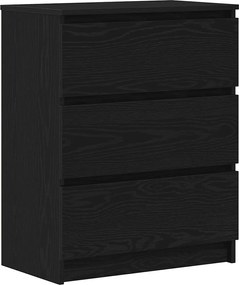 vidaXL Servantă, stejar negru, 60x35x76 cm, lemn prelucrat