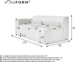 Modul pentru canapea bej (cu colț pe partea stângă ) Flex Felix – Miuform