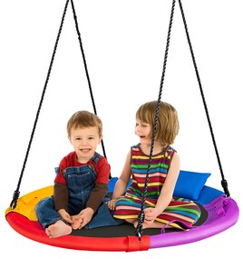 Leagăn tip cuib cu pernă și mânere, 100 cm