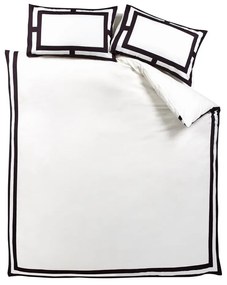 Lenjerie de pat alb-negru pentru pat de o persoană 135x200 cm Mono Panel – Catherine Lansfield