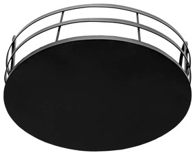Coş pentru lemne, negru, metal, BRUT