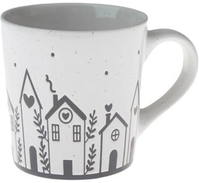 Cană ceramică Căsuțe I, 470 ml