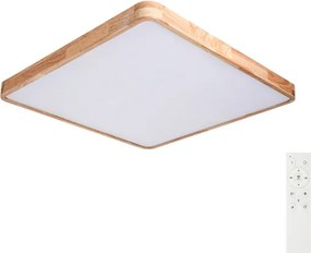 Brilagi - Corp de iluminat LED dimabil WOODLINE SQUARE LED/100W/230V stejar 80x80 cm + telecomandă