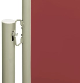 Copertina laterala retractabila de terasa, rosu, 220x500 cm Rosu, 220 x 500 cm