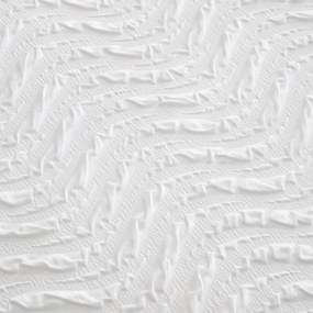 Lenjerie de pat albă din țesătură crep pentru pat dublu 200x200 cm Heatset Wave – Catherine Lansfield