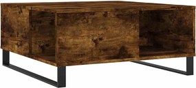 vidaXL Măsuță de cafea, stejar afumat, 80x80x36,5 cm, lemn prelucrat