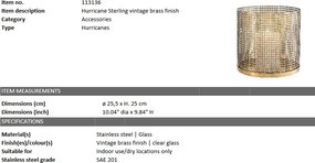 Suport de lumanare design LUX Sterling, alama 113136 HZ