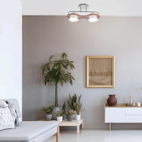 Lustra Mina LY-3361, 2xE27, alba+argintie+maro, IP20, Klausen