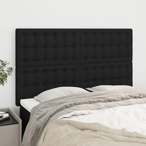 vidaXL Tăblii de pat, 4 buc, negru, 72x5x78/88 cm, textil