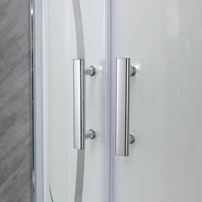 Cabină de duș curbată Spirit BAMBOO 90x90x194 cm, cu cădiță de duș din acril armat