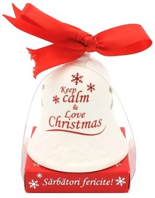 Clopoțel decorativ - „Keep calm and love Christmas"