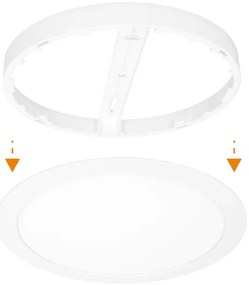 Solight WD244-W - Panou LED 2 în 1 24W/230V 3000/4000/6000K Ø 30 cm IP54 alb