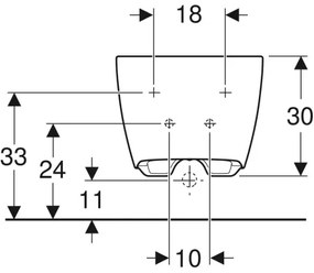 Bideu suspendat Geberit One 54x37 cm, prinderi ascunse - GEC500.690.01.1