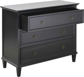 Comodă lemn masiv gri Noir Antracit, 100 × 45 × 85 cm