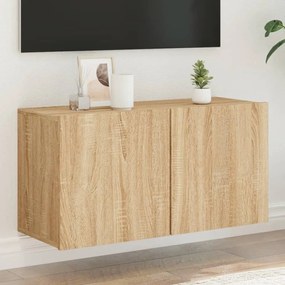 vidaXL Comodă TV de perete, stejar sonoma, 80x30x41 cm