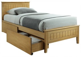 Zondo Pat de o persoană 90 cm Minea (stejar) (cu somieră). 1016028