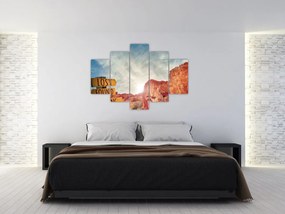 Tablou unui indicator cu inscripție (150x105 cm)