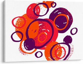 Tablou - Motiv cercuri în culori calde (70x50 cm)