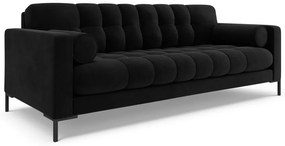 Canapea Bali 3 locuri velvet/picioare negre L177 cm