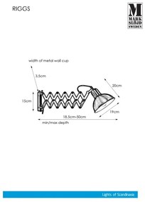 Aplică Markslöjd 108104 RIGGS 1xE27/60W/230V alamă