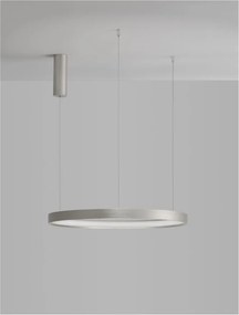 Lustra LED suspendata design modern circular PERRINE D-60cm argintie