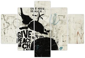 Tablou - Elefant deasupra solului (150x105 cm)
