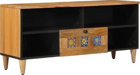 vidaXL Cabinet TV natural 100 x 33,5 x 46 cm Lemn de mango solid