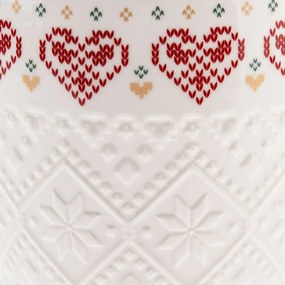 Cană de porțelan Inimă tricotată 630 ml