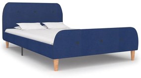 280927 vidaXL Cadru de pat, albastru, 120 x 200 cm, material textil