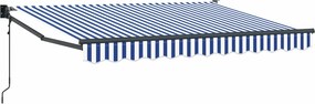 vidaXL Cort electric retractabil Albastru și Alb 2,5 x 2 m