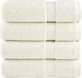 vidaXL Prosoape de mâini premium SOLUND 4 buc. crem 50x100cm 600 gsm
